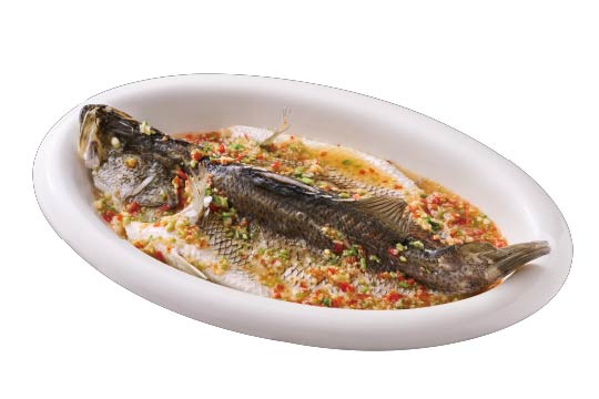 Steamed Sea Bass with Lime and Chili Sauce