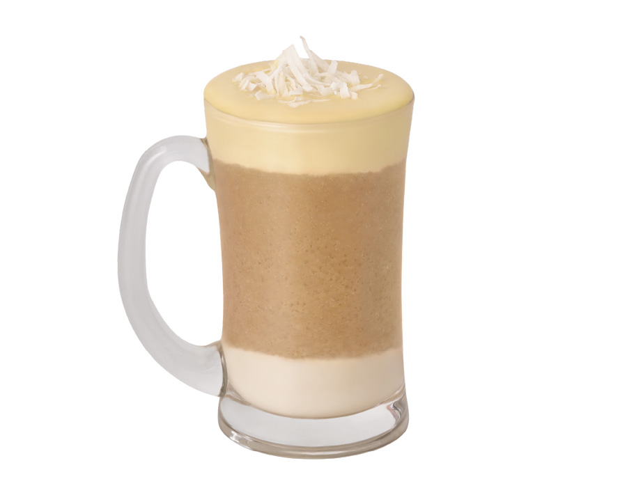 Thai Milk Tea Slush with Salted Egg Yolk Foam and Mochi